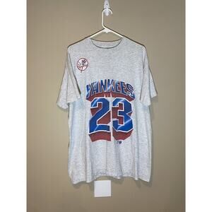 Vintage 1994 New York Yankees Don Mattingly T Shirt Sz XL Gray MLB Salem Graphic